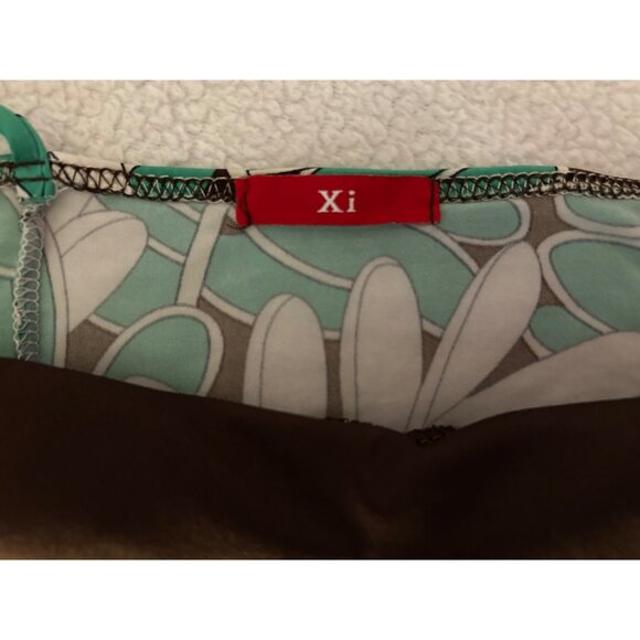 Women’s Green Tropical Leaf Print Babydoll Sundress Small Spaghetti Strap Summer - Picture 5 of 8